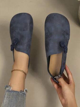 Damskie, uniwersalne, wiosenno-jesienne, modne, płaskie buty z miękką podeszwą i ozdobną kokardką, w dużych rozmiarach