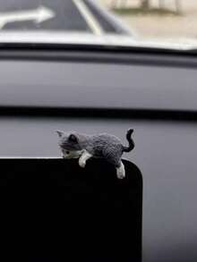 Adornos de gato mini de dibujos animados lindos, muñecos de coche, decoración interior de coche, adornos interesantes, cualquier combinación de decoraciones, mejora el estilo personal del coche, decoración del salpicadero y la consola central, adecuado para el interior del coche y los adornos de la pantalla, regalos de pareja, regalos festivos, accesorios de coche