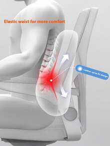 Hand Press Inflatable Lumbar Pillow Portable Inflatable Lumbar Cushion Lumbar Support Cushion For Men And Women Lightweight Back Support Cushion Air Cushion Travel Cushion For Trains Planes Office Chairs Car Long Hours Sitting Camping Travel Essential Accessories - Grey - View 6