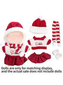 17cm 1st/2nd/3rd Generation Labobo Plush Doll Outfit - Cute Christmas Costume Set For Labubu