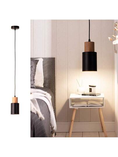Alpinaluz "KIRA" Hang Lamp In Bruin Metaal Hout Sc inavian Moderne E27 view 2