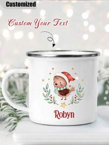 Taza de esmalte personalizada con foto, regalo único para ocasiones especiales, taza de café personalizada con foto, taza de camping personalizada, regalo de Navidad personalizado, taza de aniversario personalizada con foto, regalo perfecto para familia y amigos, taza de esmalte de Halloween personalizada, taza personalizada, taza de café personalizada, diseño elegante - multicolor - Ver 5