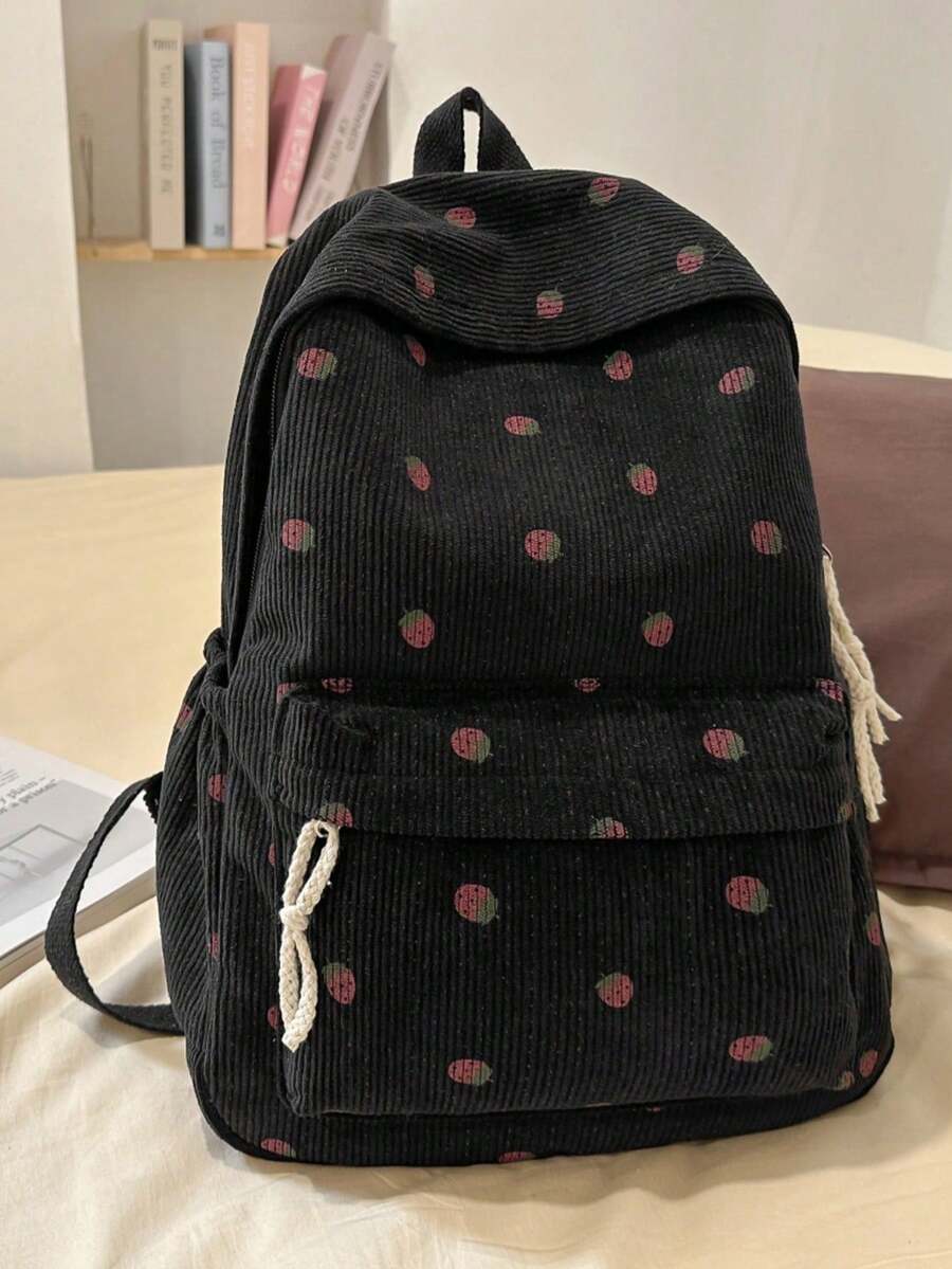 Cord-Rucksack für Frauen, neue koreanische Version vielseitiger Rucksack für weibliche Collegestudenten, Mittel- und Oberschüler, Reiserucksack für den täglichen Weg zur Arbeit, Rucksack mit großem Fassungsvermögen für den täglichen Gebrauch