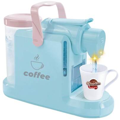 Bakaji Macchina per il Caffè Giocattolo per Bambini Fedele Riproduzione, Coffee Maker Elettrodomestico Gioco di Emulazione Finzione con Serbatoio di Acqua Vera e Tazzina, Idea Regalo