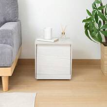 不二贸易 Fujiboeki 立方体箱盖门 白色水洗 宽34.5×深35×高34.5cm 43899 - ホワイトウォッシュ + フリップドア - チェックする 5