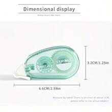 4pcs 5m X 8mm Student/Office Dot Decorative Adhesive Tape, Transparent Double-Sided Sticky Tape, Random Color - Color - View 2