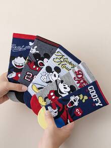 Disney 10/5 正品米奇卡通儿童袜子，新年礼物袜，男童冬季袜子，米奇卡通圣诞新年动画袜，男童袜子，家居袜，创意礼物袜，儿童袜子，适合学生/成人作为礼物和日常穿着 - 彩色 - 查看 9