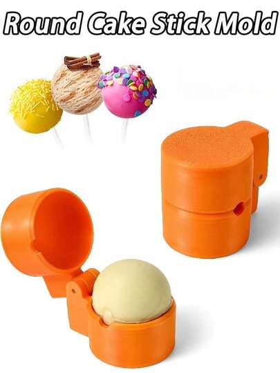 3D Printed Round Cake Stick Mold Set - Manual Spherical Cake Cutter & Putter, Wheat Straw Baking Tool For Birthday, Wedding, Christmas Desserts - Easy-To-Use Home Baking Accessories, Cake Decorating Supplies, Festive Dessert Preparation, Playful Kitchenware, Durable Kitchenware, Cake Mold, Cake Baking Accessories, Cake Pan, Baking Tool And Equipment, Cake Form, Baking Form, Cake Tin For Baking ﻿