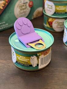 1pc Ergonomic Non-Slip Grip Pet Can Opener With Ergonomic Handle & Easy-Clean Design - Durable Plastic Kitchen Tool For Cat & Dog Food Cans, Compatible With Chicken - Multicolor - View 3