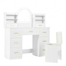 Vanities & Vanity Benches - White + Particle Board-1 - View 5