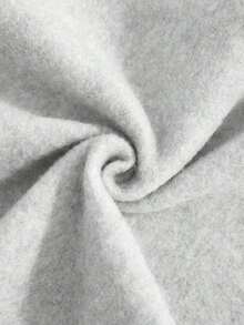 Letter Graphic Cute Women's Oversized Hoodie In Light Grey, Y2K Style Fall/Winter Clothes For Women  ,Romantic Pink Love Graphic Drawstring Hooded Sweatshirt For Ladies,Women's Hooded Sweatshirt - 淺灰色 - 查看 4