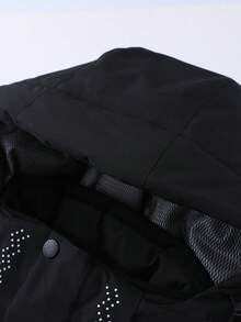 2pcs/Set Boyfriend Style Men Sports & Outdoor Sportswear, Boyfriend Style Men's Professional Sports & EntertainBoyfriend Style Ment Ski Wear Suit, Top & Bottom HX5592 Ski Outfits Black Winter - Black - View 12
