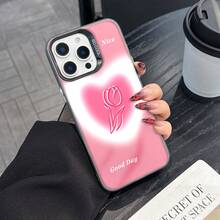Colorful Silver Apple Phone Case Nice, Compatible With  11 To  17 Models The Cases Lens Protection Function Ensures The Camera Remains Undamaged During Shooting, Guaranteeing Image Quality - Black - View 2