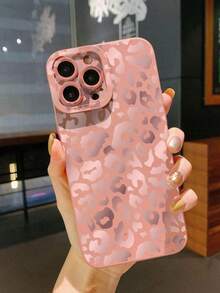 2pc Pink Leopard Print Shockproof Phone Case Compatible With Apple/Galaxy/Infinix/Redmi/OPPO/VIVO/RealmeFOR-YOUR-BELOVED-PHONE Christmas Gifts Christmas Gifts - 款式1(1件) - 查看 3