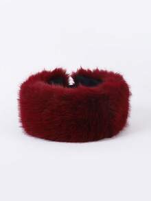 1pc Fashionable Faux Rabbit Fur Warm Topless Headband Hat - Multicolor - View 15