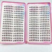 LIMEIKAI 384 件易于粘贴的向日葵簇状假睫毛书，适合女士 - 自然外观，大容量，D 卷曲，10-12 毫米长度睫毛簇，睫毛簇，单根睫毛，睫毛，假睫毛 - C - 查看 11