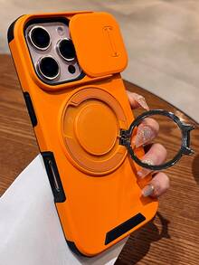 Magnetic 1pc Sliding Window Ring Holder Wireless Charging Phone Case Compatible With IPhone 17 AIR 16 15 14 13 12 11 Pro Max Plus Soft Silicone Back Cover