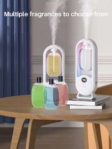 Difusor de aroma automático / Difusor de aceites esenciales / Ambientador - Recargable, de escritorio/montable en pared, 5 modos ajustables, luz de ambiente de 7 colores, aromas de jazmín, Shangri-La, Vidente, Verdadero Yo, Gardenia - Multicolor - Ver 9