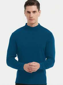 1件秋冬春季针织高领保暖抗菌舒适休闲男女通用打底衫