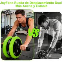 Rueda para Abdominales, AB Roller Wheel con Doble Ruedas, Rodillo de Desarrollo de Fuerza Central de Cuerpo, Equipo de Entrenamiento de Músculos con Mango Antideslizante y Tapete para Gym Casa - 1 - Ver 3