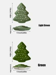 1 件陶瓷圣诞树形托盘，绿色圣诞树设计姜饼曲奇盘，适合圣诞老人圣诞树零食甜点盘，圣诞派对糖果盘圣诞装饰品圣诞装饰圣诞礼物圣诞派对用品 - 彩色 - 查看 15
