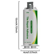 专业级瓷砖修补环氧树脂，双管套装，永久修复裂缝和缺损，防水防污，适用于淋浴房、厨房等DIY装修。