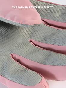 1 双女士冬季户外滑雪手套，厚保暖内衬，耐寒至 -20°C，黑色和白色可选，兼容五指触摸屏，防风防水材料适合冬季户外滑雪、骑自行车等活动 - 彩色 - 查看 4