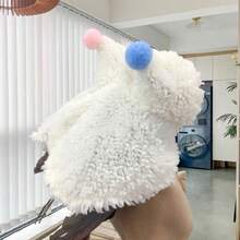 Warm Thickened Fleece Hooded Cloak Outerwear For Winter - Multicolor - View 7