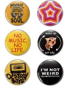 趣味图案徽章胸针，女士徽章，别针胸针，包包吊坠，时尚配饰，送给朋友、家人、老师和同学的有趣礼物 - 彩色 - 查看 1