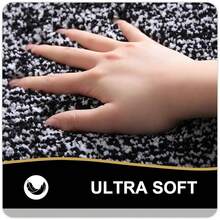 Bathroom Rugs 24x16, Extra Soft And Absorbent Microfiber Bath Mat, Non-Slip, Machine Washable, Quick Dry Shaggy Bath Carpet, Suitable For Bathroom Floor, Tub, Shower (Black And White){Inchcolor_nameinch:InchBlackandWhiteinch,Inchsize_nameinch:Inch24\Inchx16\Inchinch} - 黑白 - 查看 4