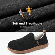 Women's Slippers Foam Slip On Breathable House Shoes With Non - Slip Rubber Sole Indoor Outdoor - 9-10 + Black - View 4