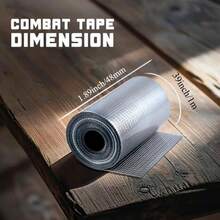 1 Roll YITAPE Heavy Duty Pocket Survival Duct Tape, Suitable For Outdoor Camping, Emergency Repair, Outdoor Hunting And Adventure, Mini Tape - Silver - View 4