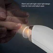 Cortaúñas para Bebés Lima de Uñas Eléctrica Mini Molinillo de Uñas Eléctrico Portátil para Bebés de bajo Ruido con Luz Nocturna para Niños Adultos, corta uñas bebe, lima para bebe accesorios de bebe - Blanco - Ver 5
