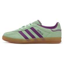 Adidas Originals GAZELLE INDOOR W Low-Top Sneakers, Women's Casual Sports Shoes JS1405 - Rich Purple Pink/light Fluorescent Green - View 1