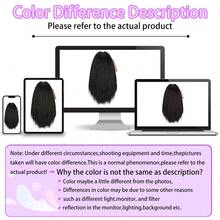 卷曲马尾假发接发爪夹 Yaki 黑色马尾假发接发，适用于卷曲直发夹式马尾假发 - 黑色 - 查看 10