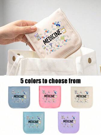 1pc Portable Pill Bag, Compact Pill Box, Convenient For Travel, Suitable For Daily/Outdoor/Travel Medication, Essential For Health-Conscious And Frequent Travelers, Also A Must-Have Medical Accessory. Multi-Functional Fabric Pill Bag, Portable Medical First Aid Kit, Outdoor Travel Pill Bag, Dorm Emergency Medicine Storage Bag (Multiple Colors Available). Pill Box, Medicine Bottle, Hospital Bag, First Aid Kit, Medicine Storage Bag, Travel Essential, Cruise Essential, Vacation Essential.