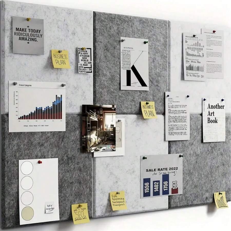 6 Stücke selbstklebende Akustikschaumstoffplatten, 12x12 Inches, hohe Dichte 339.51LB/M², schallabsorbierende Dämmfliesen, Wanddekoration ohne Nägel, Multifunktional für Valentinstag, Zuhause, Büro, Klassenzimmer, Weihnachten & Neujahr Dekoration, Fotoausstellung, Pinnwand, Neujahrsgeschenk