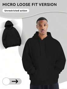 Hoodie Black It Is What It Is Print Casual Streetwear Sweatshirt For Men And Women Everyday Wear - Black - View 2