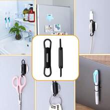 4 Pack Magnetic Pen Holder, Silicone Magnetic Pencil Holder Adjustable Pen Holder Magnetic Marker Holder For Refrigerator Fridge Whiteboard Bulletion Board And Wall (Black){Inchcolor_nameinch:InchBlackinch} - 黑色 - 查看 5