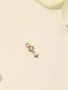 1pc 925 Sterling Silver Earrings Accessories 18k Gold Plated Earrings Connector Chain For Women Convertible Dangle Chain For Double Piercings