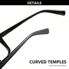 1pc Fashion Large Frame Multifocal Reading Glasses, 2-In-1 Progressive Lens, Classic Black & Leopard Print Elements, Flexible Spring Hinges For Comfortable Fit, Elegant Ladies Bifocal Glasses For Daily Office Reading