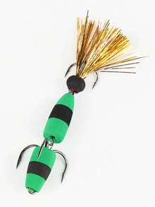 1pc Large Soft Fishing Lure, Saltwater Foam Fake Bait, Outdoor Fishing Swinging Wobble Bass Lure, Saltwater Trolling Lifelike Fishing Lure, Foam Hook Soft Bait, Triple Hook Fake Bait Rig - Multicolor - View 15