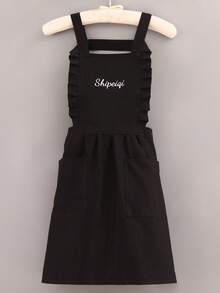 1pc Princess Style Letter Embroidered Apron, Fashionable Kitchen/Dining Waitress Work Wear For Women - Multicolor - View 7