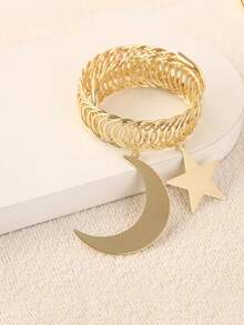 1pc Vintage Star & Moon Metal Curtain Clip, Suitable For Living Room, Bedroom, Study, Home Decor, Can Be Used As Birthday, Graduation, Housewarming Gift, High-End Hotel Supplies, Boutique Hotel Decor, Special Gift, Gift For Women/Girls/Girlfriend - Multicolor - View 9