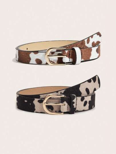 2 st/1 st bohemiska ko-tryckta hårbälten för kvinnor, lämpliga för rodeo, klänningar, alternativ stil för vardagskläder, fester, musikfestivaler, cowgirl