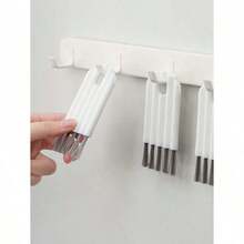 5pcs Multipurpose Computer Cleaning Kit: Soft Brush Keyboard Cleaner, Crevice Duster And Keycap Cleaner, Thermal Bottle Cap Cleaning Brush, Curved Handle Deep And Shallow Groove Keyboard Cleaner, Baby Bottle Brush, Desktop Cleaning Set, Multifunctional Brush Back To School - White+Gray - View 8