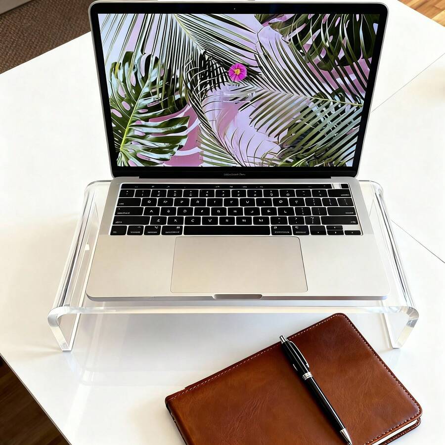 12mm Thickness Heavy Duty 17'' Monitor Stand Riser Computer Stand PC Desk Stand For Keyboard Storage & Multi-Media Laptop Printer TV Screen - Mặc định - Xem 1