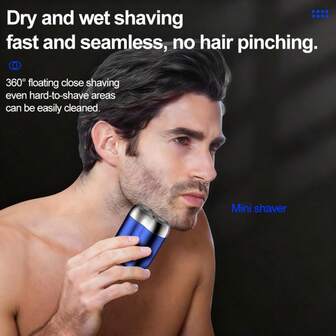 Mini Double-Headed Electric Shaving Kit, Electric Mini Portable Shaving Tool, Pocket-Sized Washable Double-Headed Shaving Kit, Rechargeable Small Electric Shaving Tool, Single Button, Suitable For Home, Car, Travel, Gift For Family Members, Holiday Gift