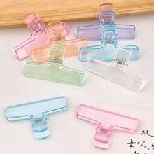 1/3/6/12/24pcs Large Transparent Bull Clip, 75mm Multicolor Plastic File Folder Clips, Multipurpose Chip Clips, Transparent Bull Dog Paper Clips, Suitable For Posters, Photos, Letters, Food Bags, Pictures, Home Office Use, Back To School Gift - Multicolor - View 3