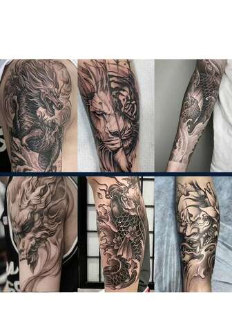 6pcs Temporary Tattoo Stickers, Realistic & Long-Lasting Herbal Temporary Tattoos, Waterproof & Scratch-Resistant, Last 7-15 Days